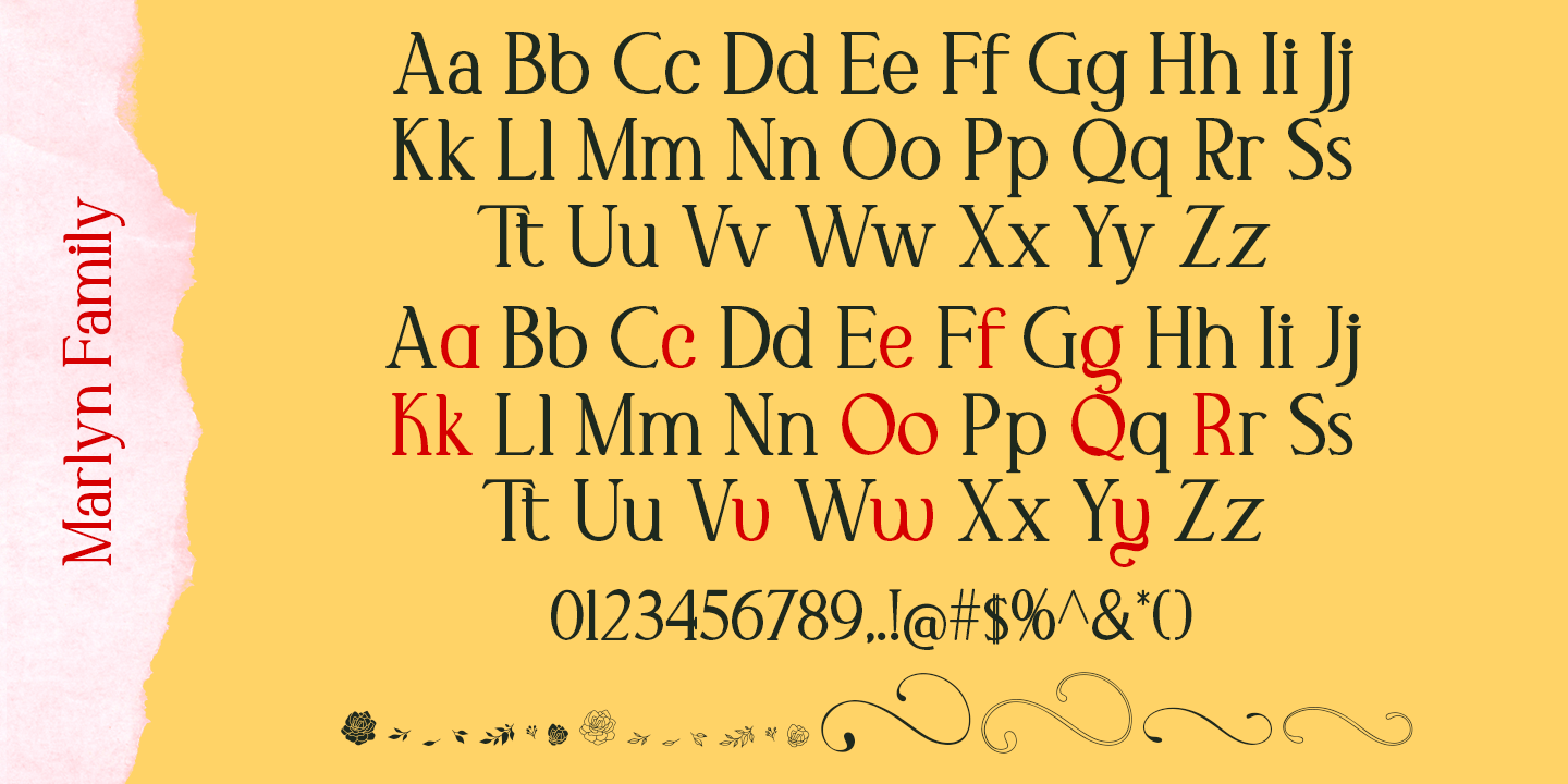 Example font Marlyn #3